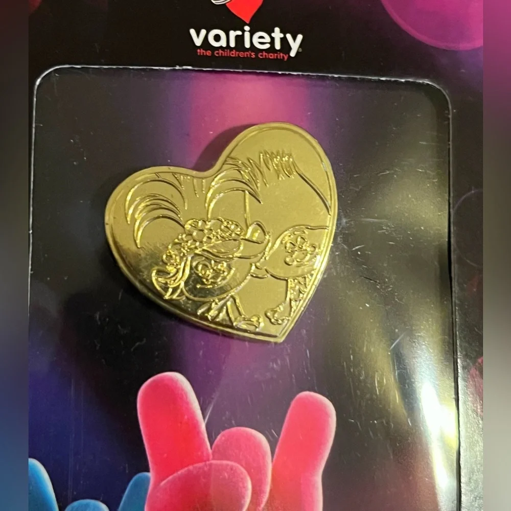 Brand new Trolls world tour heart pin label